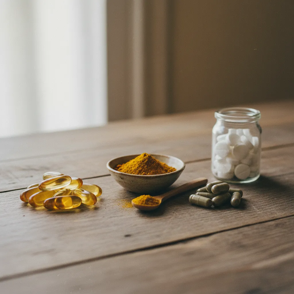 Glucosamine, oméga-3, curcuma et moule verte : les compléments naturels les mieux documentés contre l'arthrose