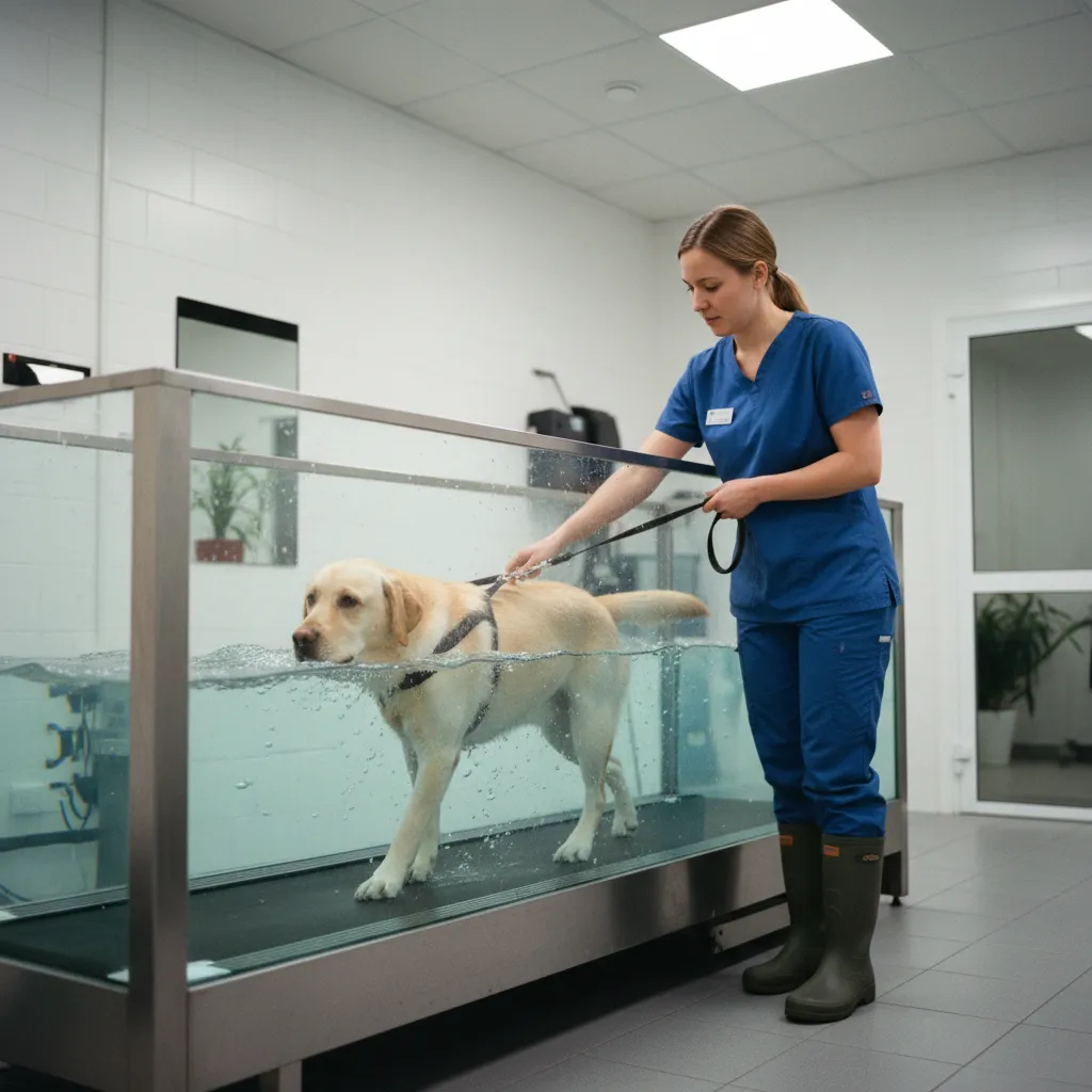 L'hydrothérapie sur tapis roulant aquatique réduit la charge articulaire tout en renforçant la musculature