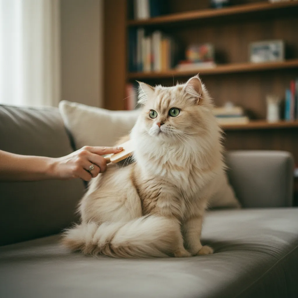 Le brossage régulier est le meilleur moyen de prévenir les boules de poils chez le chat à poils longs
