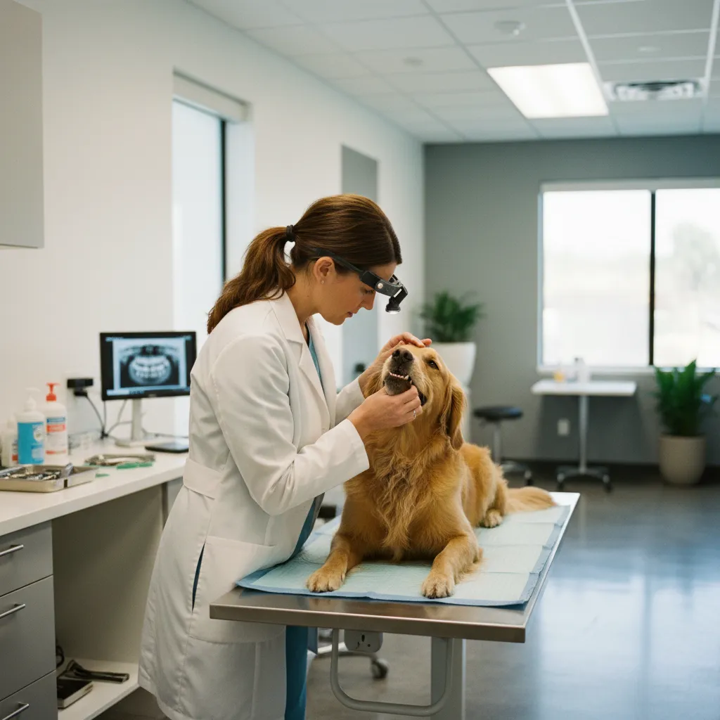 L'examen buccal permet de détecter les problèmes dentaires responsables de nombreux refus alimentaires