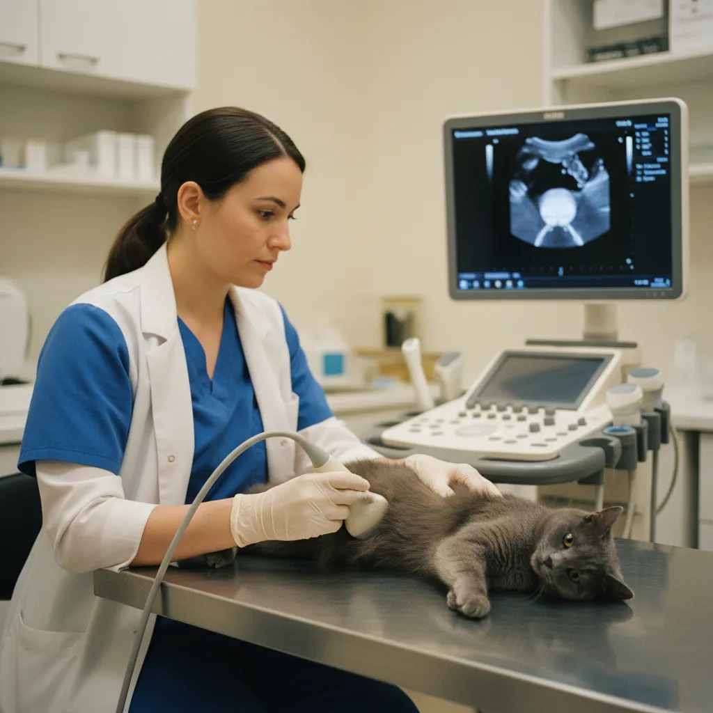 L'échographie abdominale permet de visualiser la paroi vésicale et de détecter d'éventuels calculs urinaires