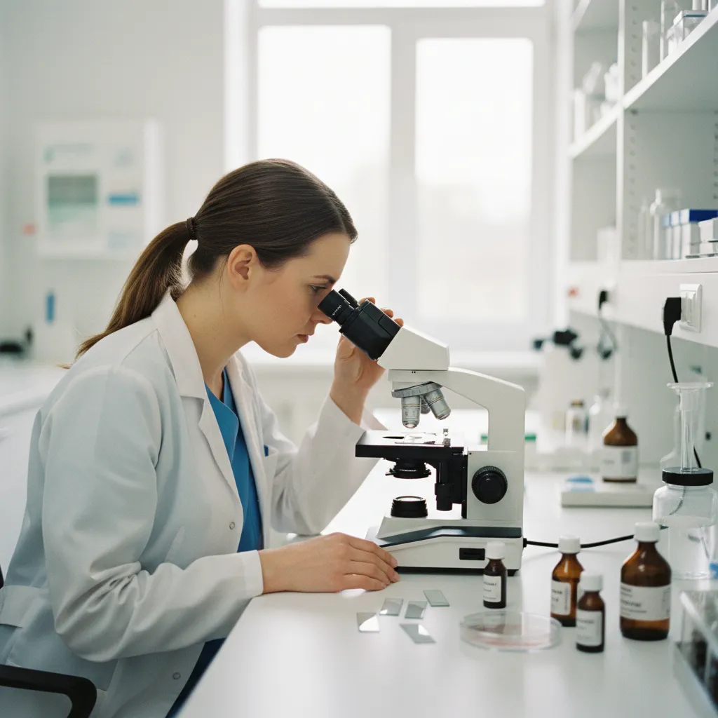 L'examen cytologique au microscope permet d'identifier les agents responsables de l'otite