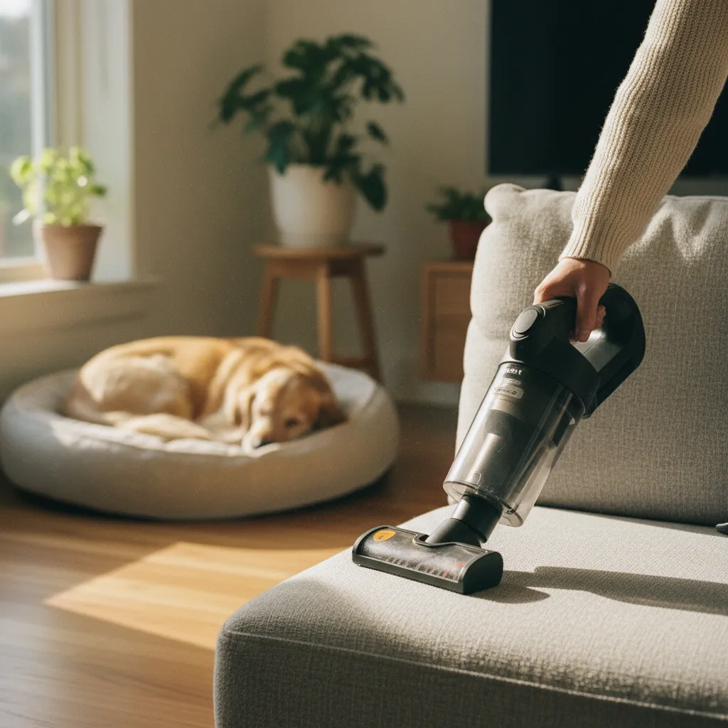 Aspirer quotidiennement les textiles et zones de couchage est essentiel pour éliminer œufs et larves de puces