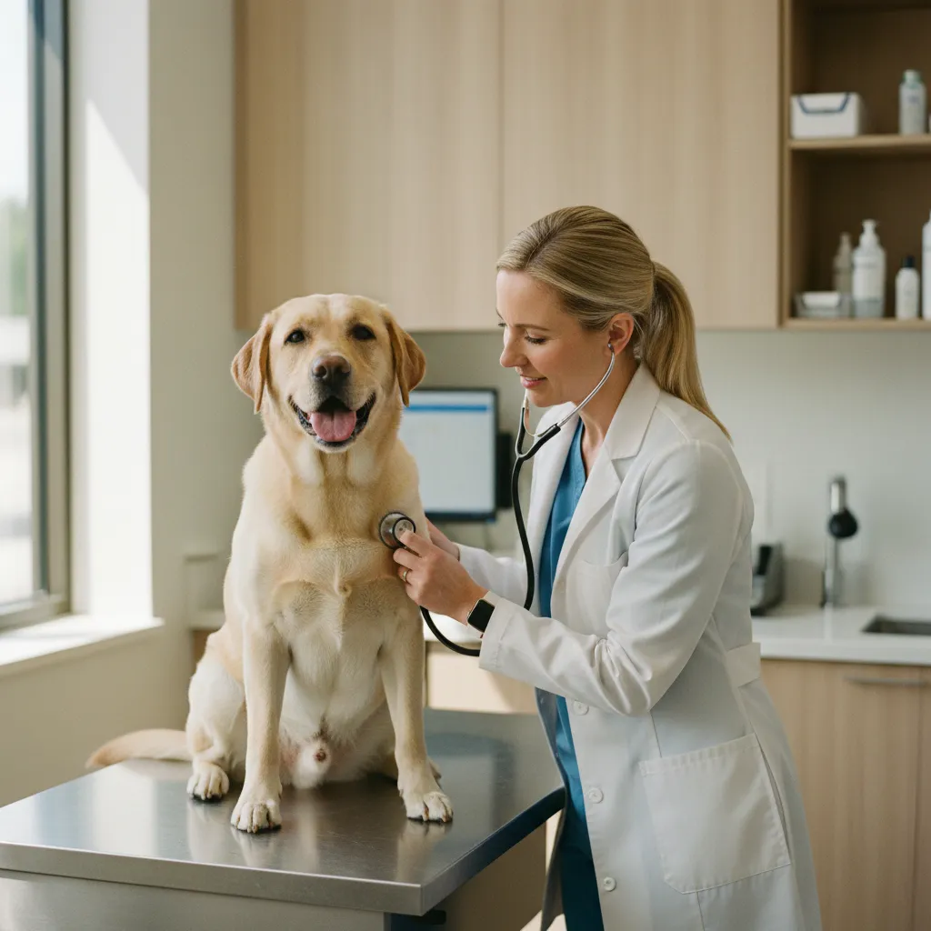 La visite annuelle de rappel vaccinal est aussi l'occasion d'un examen clinique complet du chien