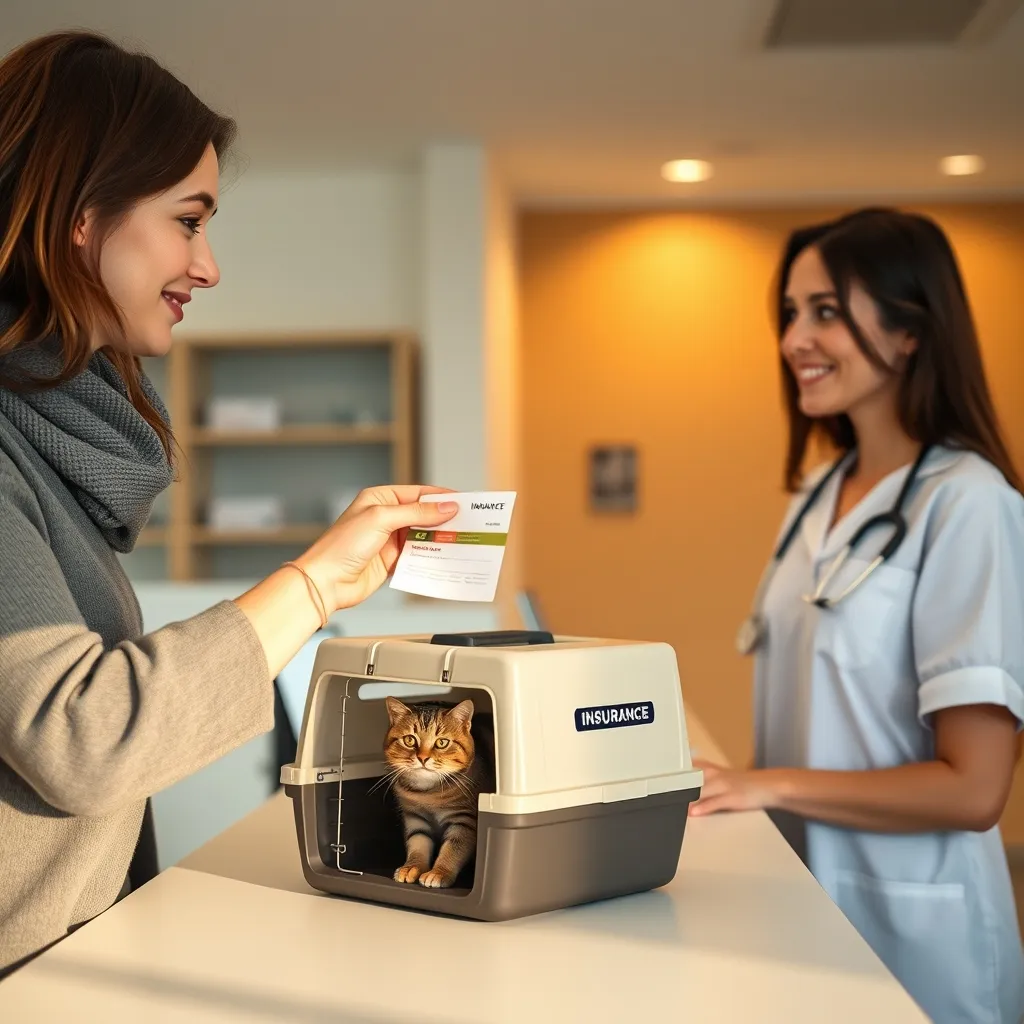 Présenter sa carte de tiers payant à l'accueil de la clinique vétérinaire