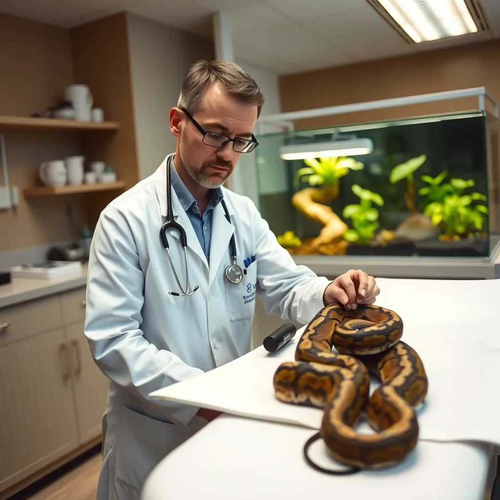 Une consultation vétérinaire pour serpent coûte entre 45 et 65 euros en moyenne