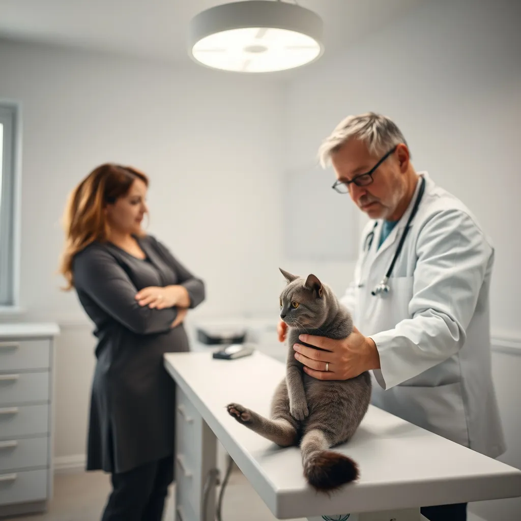 Examen vétérinaire d'un chat pour écarter une cause médicale à l'agressivité