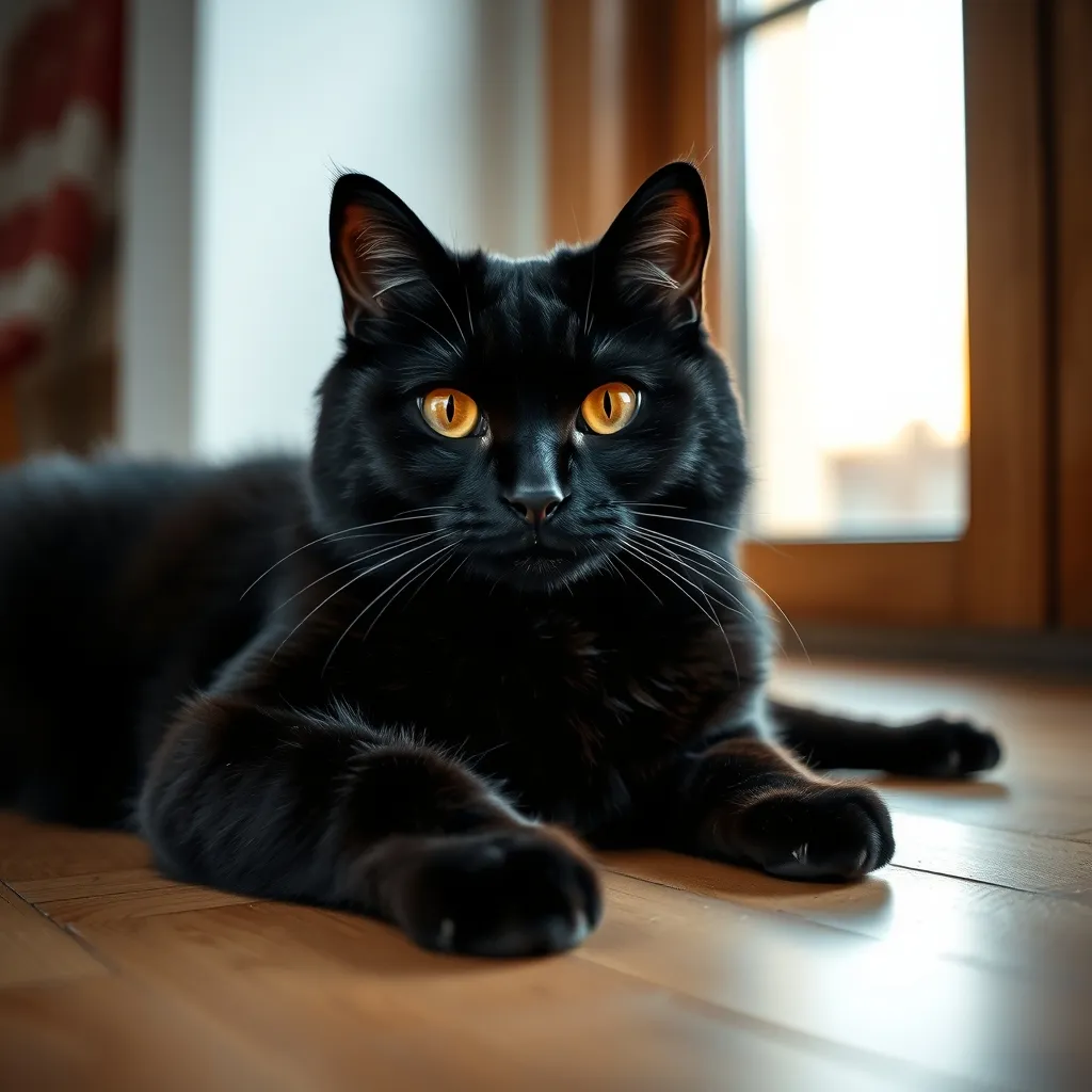 Le British Shorthair noir séduit par son pelage dense semblable à du velours