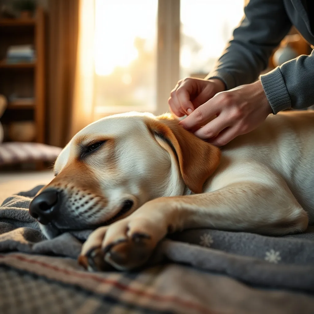 Un chien calme et détendu se laissera manipuler plus facilement pour le retrait d'une tique