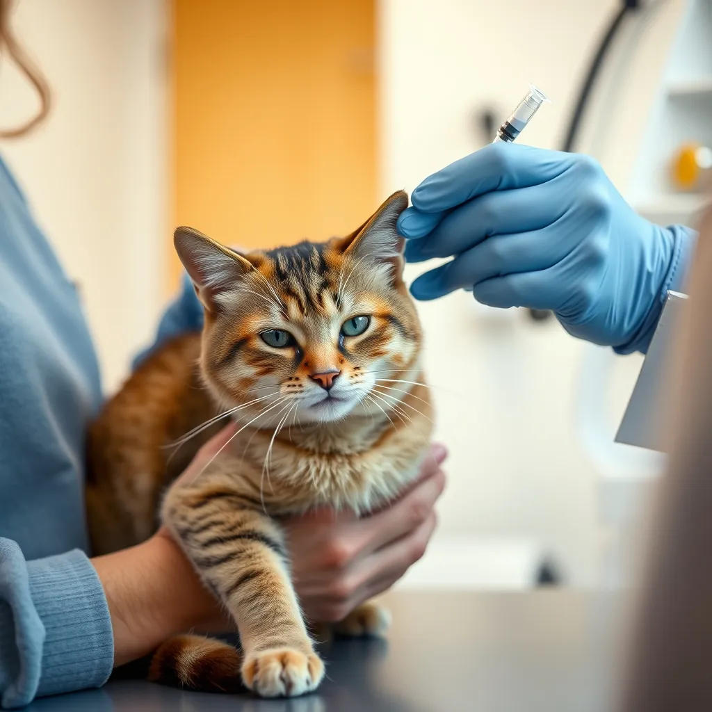 Les injections d'insuline sous-cutanées sont le traitement de référence du diabète félin