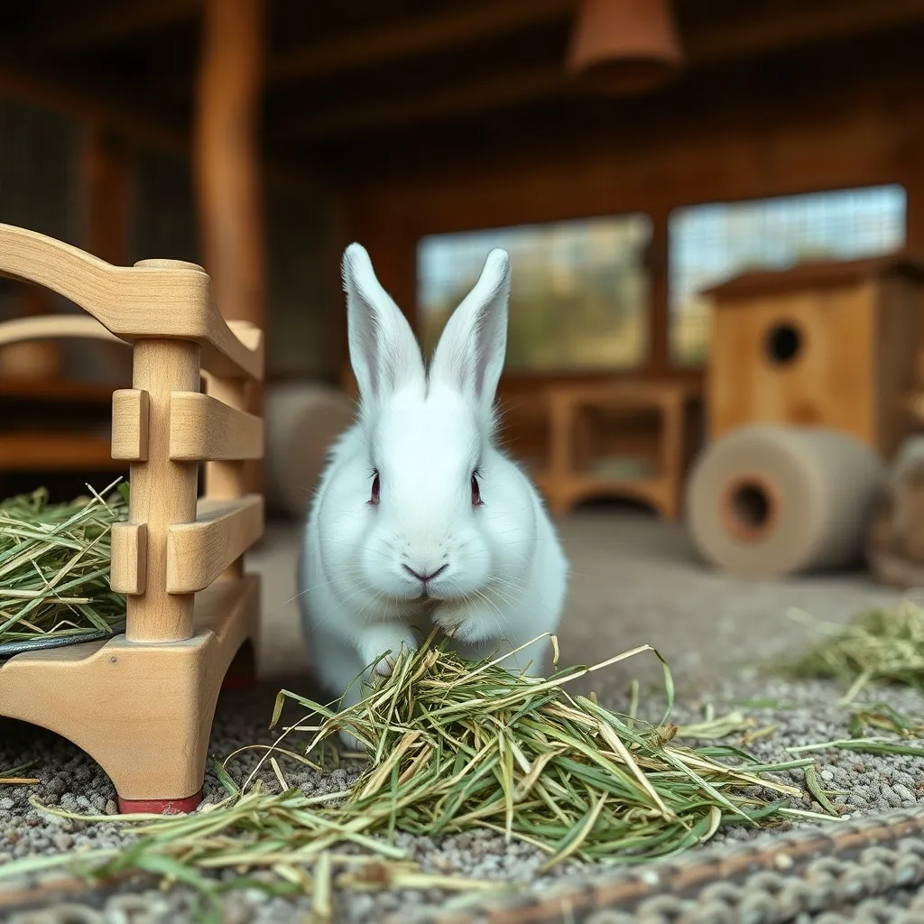 Le foin doit représenter 80 % de l'alimentation quotidienne du lapin lion nain