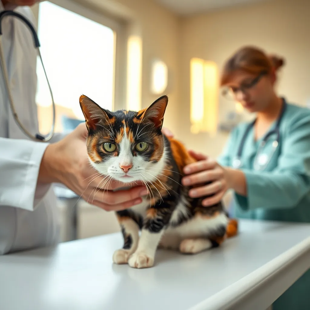 Examen vétérinaire d'un chat pour identifier une cause médicale d'agressivité