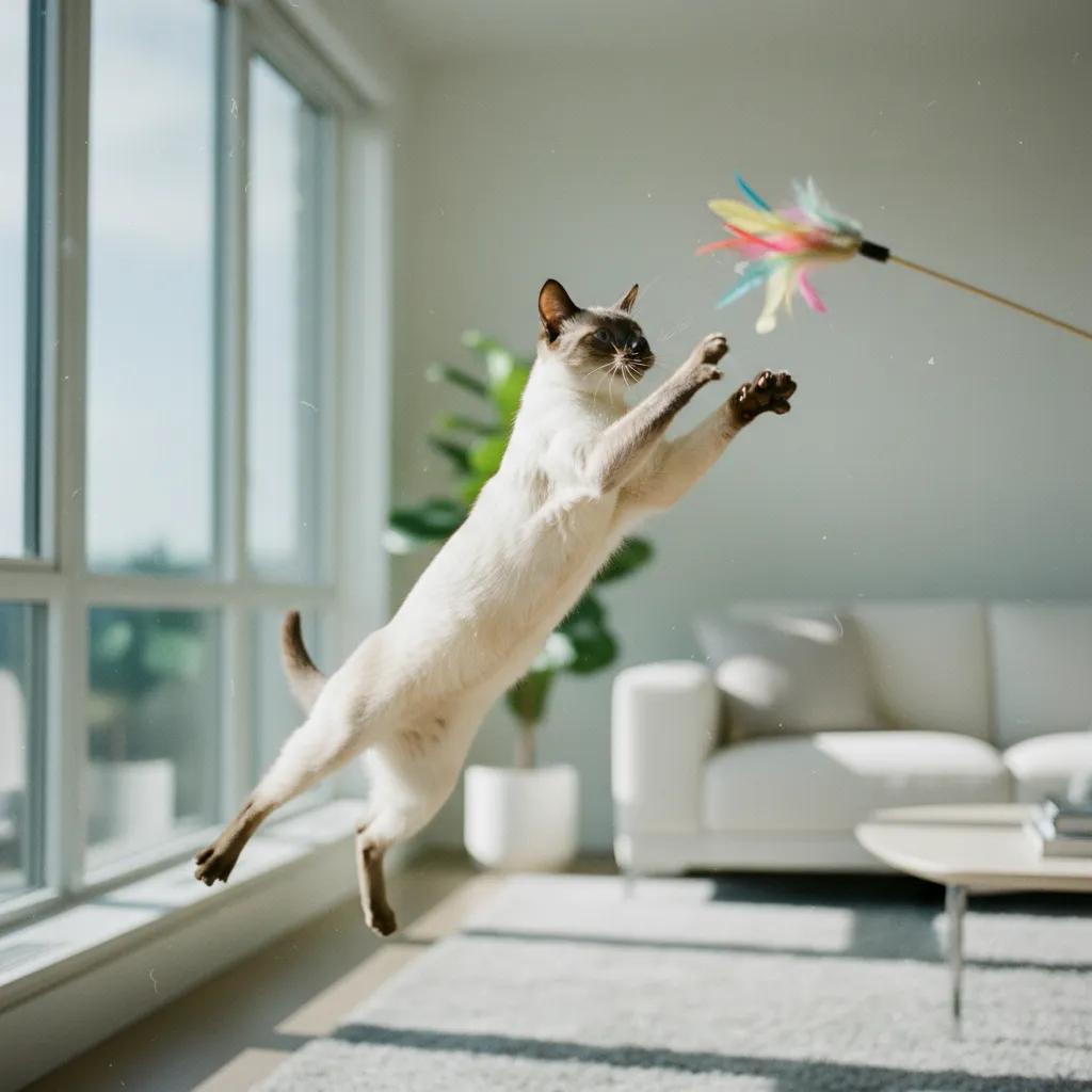 Le siamois est un chat athlétique qui a besoin de sessions de jeu quotidiennes