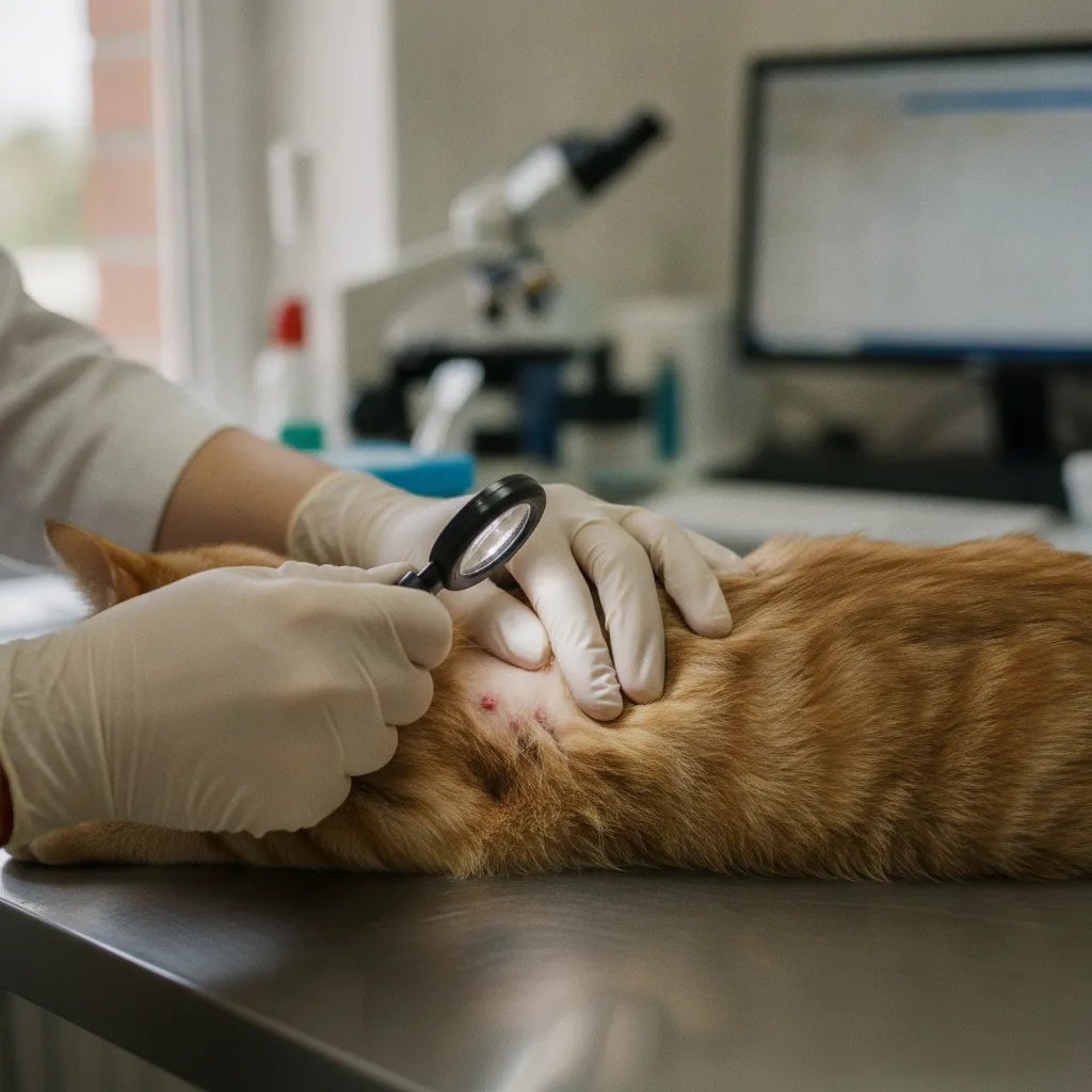 L'examen dermatologique permet d'identifier les lésions cutanées cachées sous le pelage