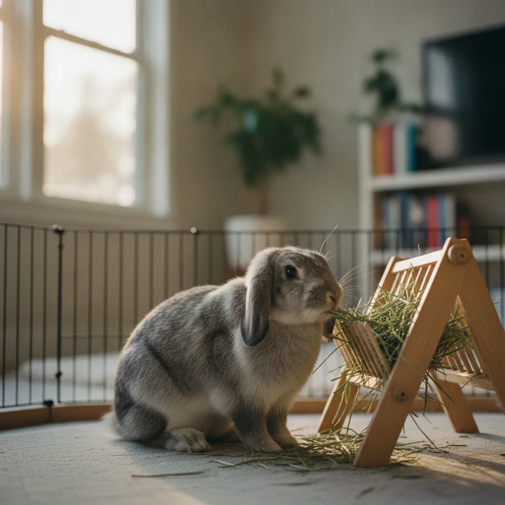 Le foin de fléole doit constituer 80 % de l'alimentation quotidienne du lapin