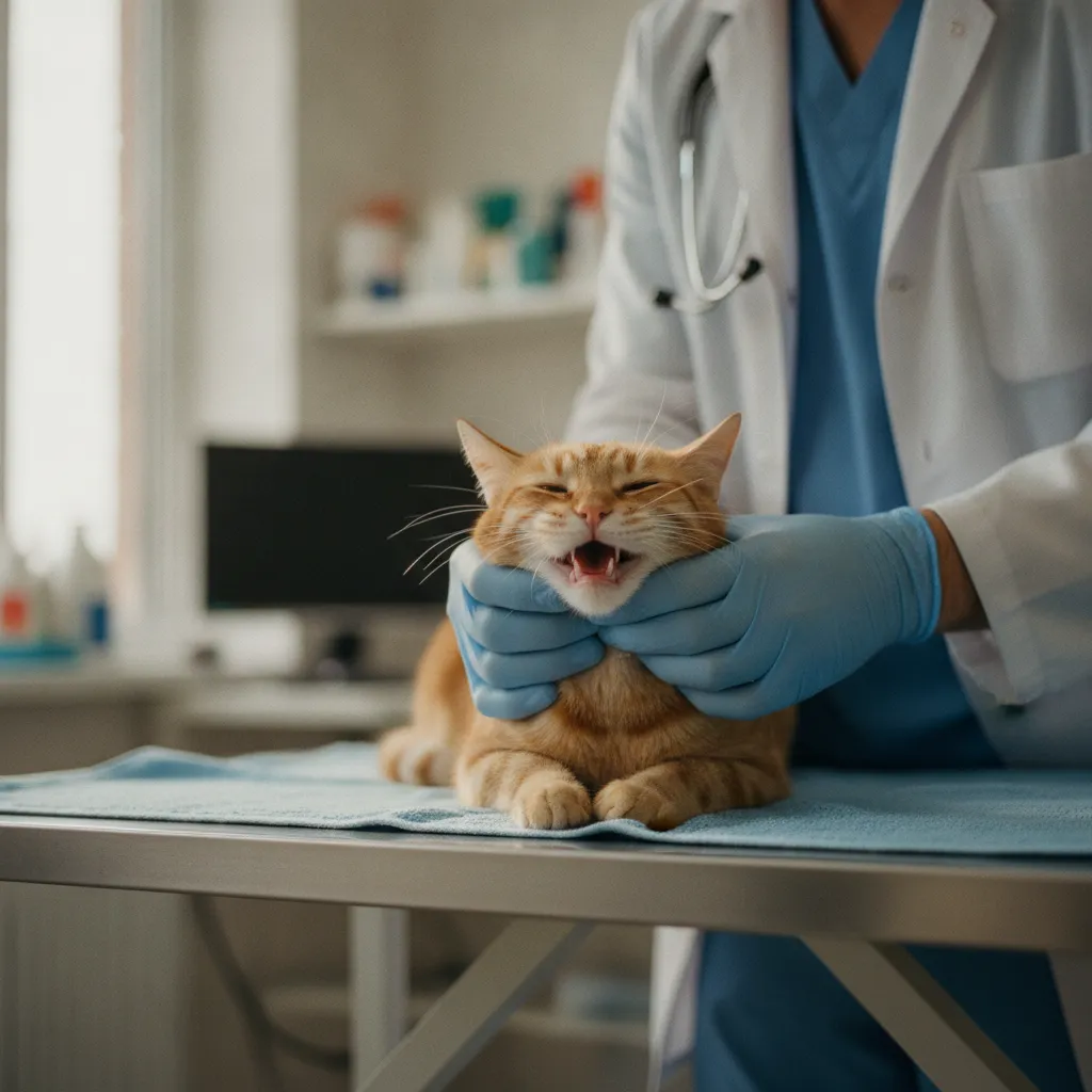L'examen bucco-dentaire est la première étape pour identifier une douleur à la mastication chez le chat
