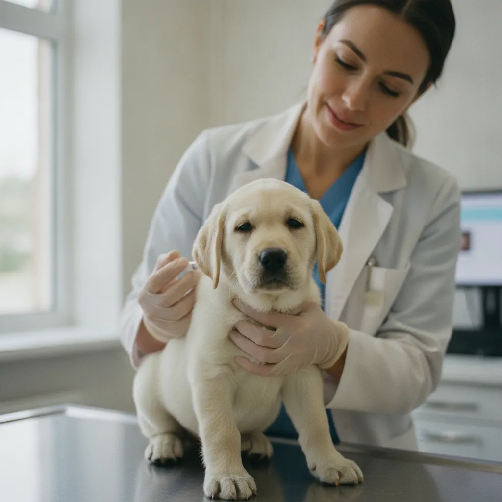 L'implantation de la puce est rapide et bien tolérée par les chiots