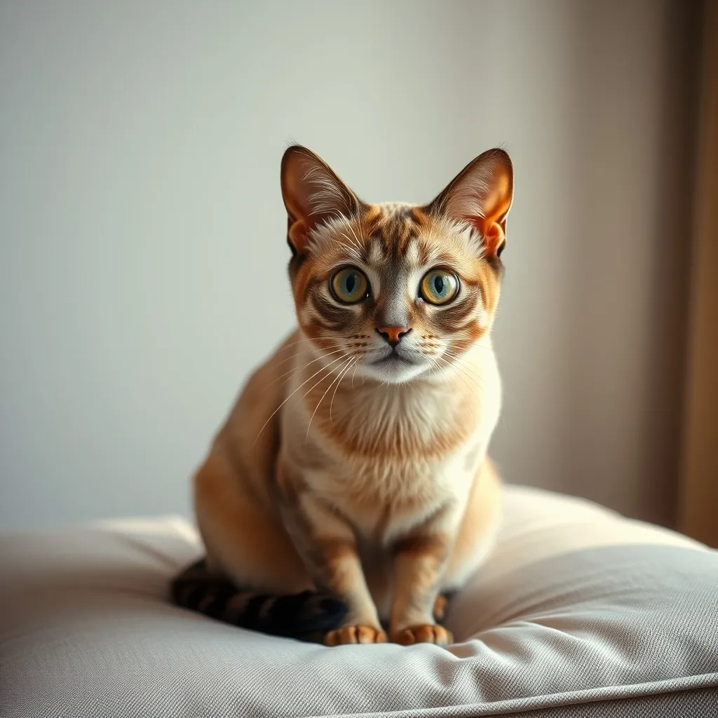 Le Singapura adulte conserve une bouille de chaton grâce à ses grands yeux en amande