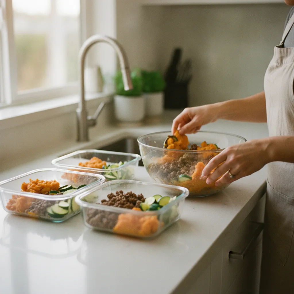 Préparer les rations en batch pour la semaine simplifie l'organisation quotidienne