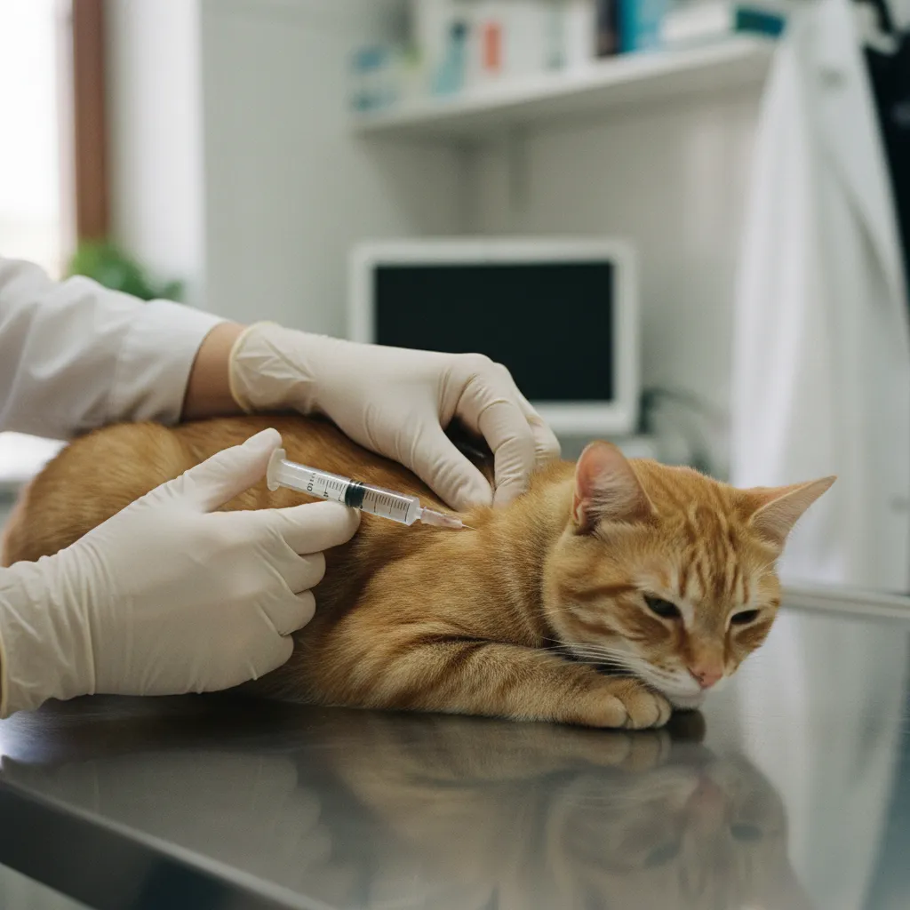 L'injection vaccinale se pratique en sous-cutané au niveau du cou ou de la cuisse