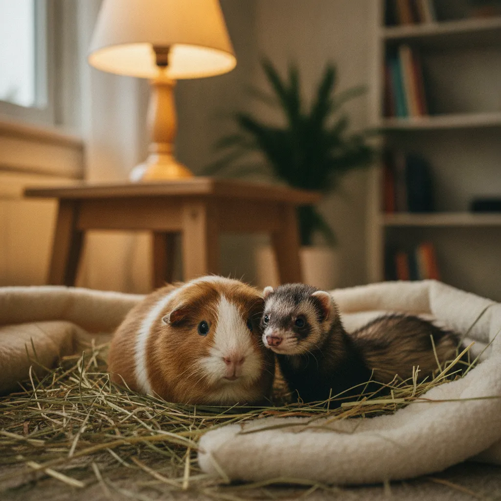 Cochon d'Inde et furet, deux NAC populaires qui méritent un suivi vétérinaire régulier