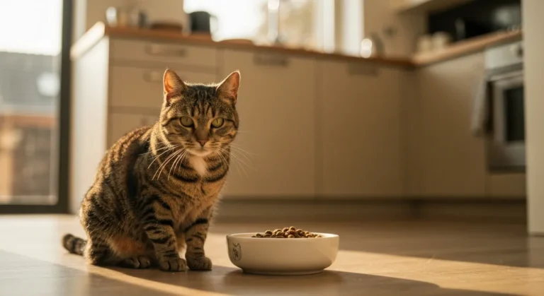Vomissement du chat après les croquettes : 5 causes