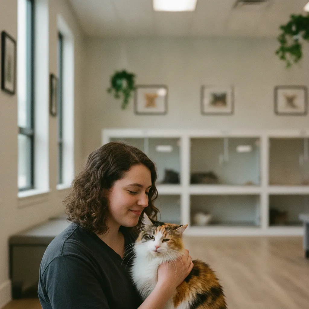 Rencontre avec un chat en attente d'adoption dans un refuge lyonnais
