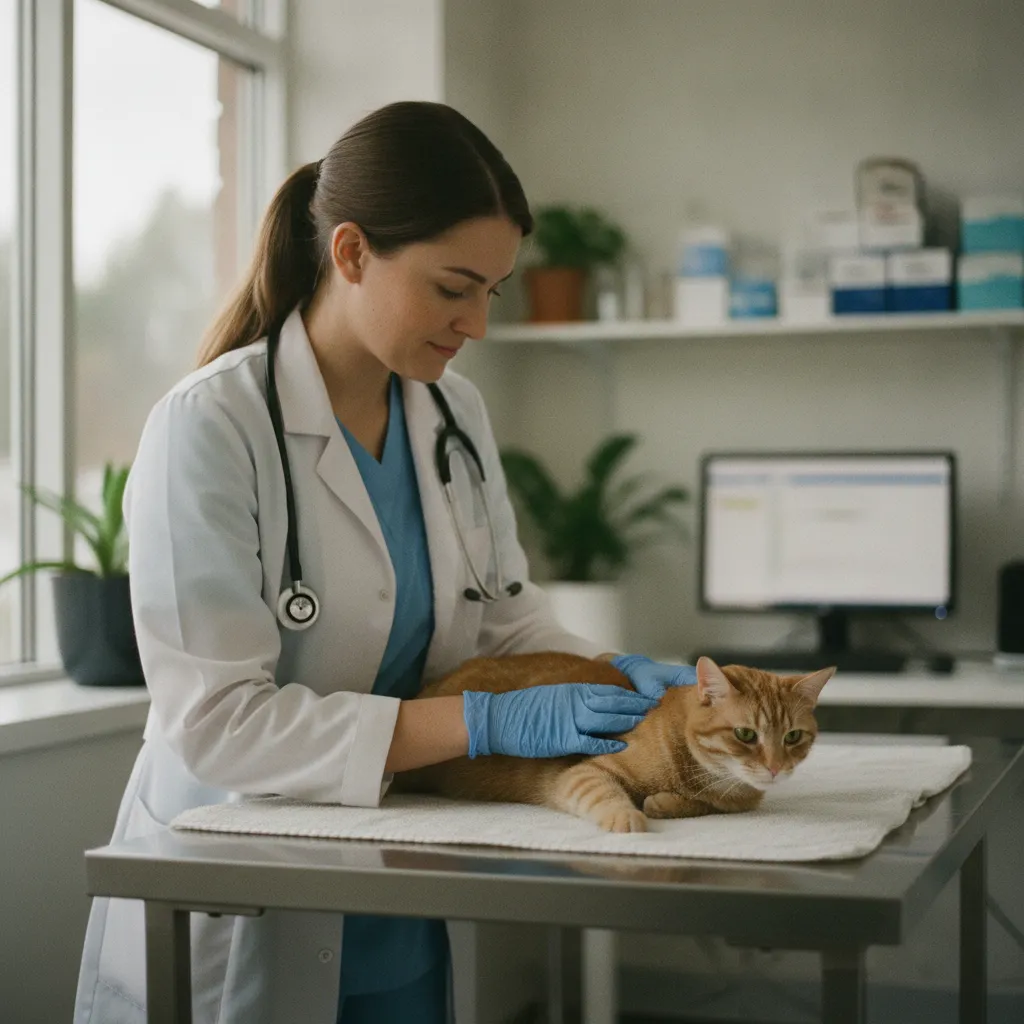 Première consultation vétérinaire après l'adoption d'un chat