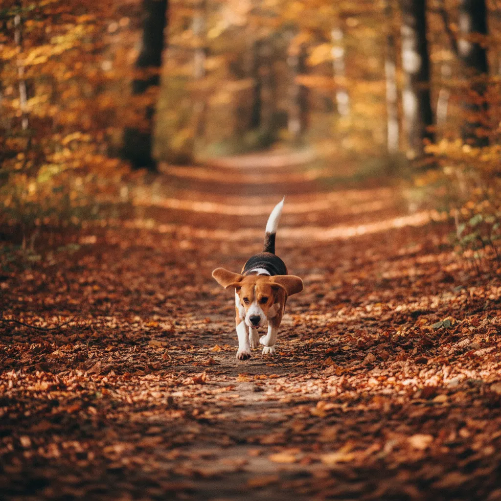 Le Beagle en pleine action de pistage, son activité préférée depuis des siècles