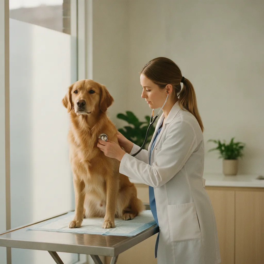 Consultation vétérinaire annuelle pour vérifier l'état de santé général du chien