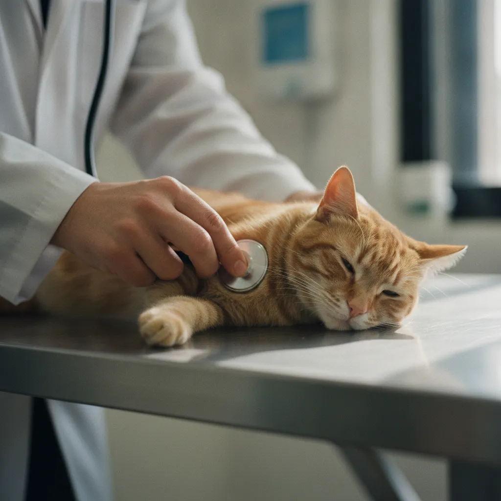 L'auscultation du chat fait partie de l'examen clinique de base facturé entre 30 et 55 euros