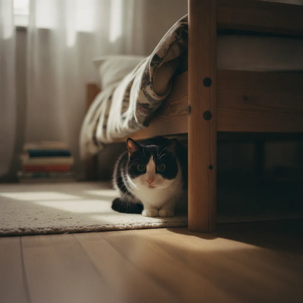 Un chat qui se cache peut exprimer une douleur ou un mal-être profond