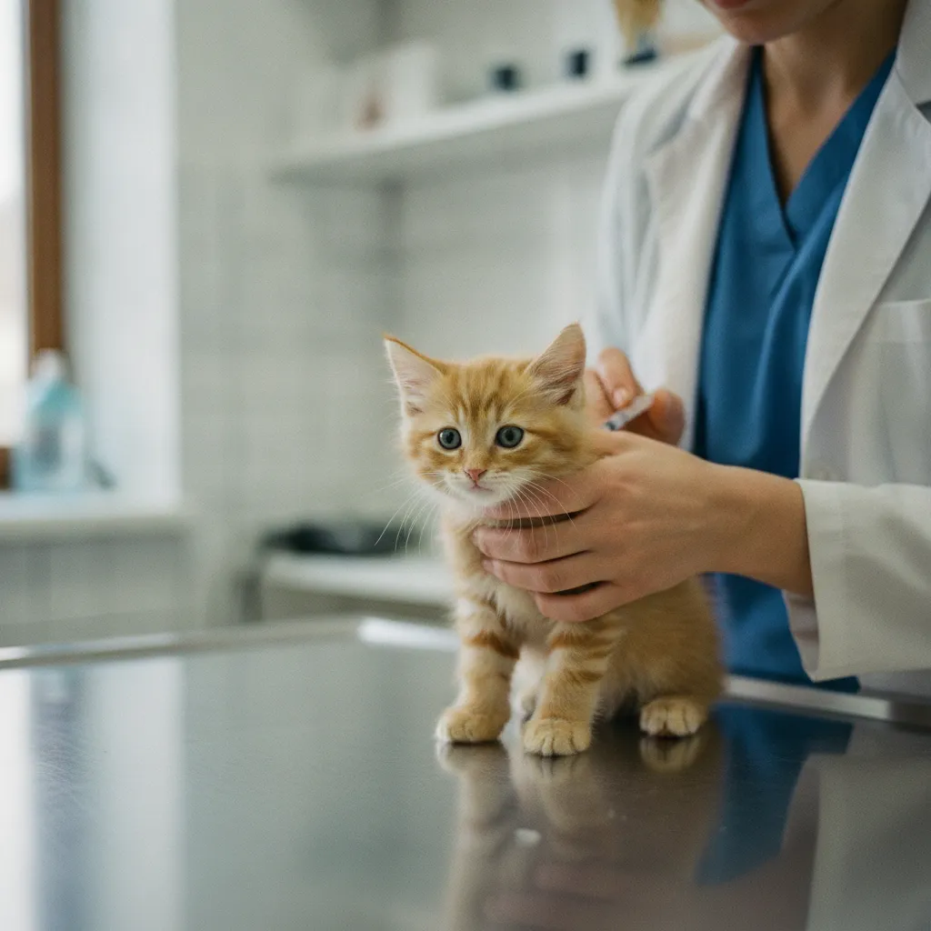La vaccination du chaton dès 8 semaines protège contre le typhus, le coryza et la leucose féline