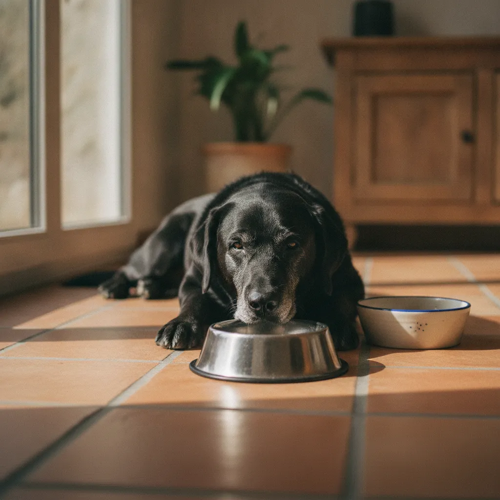 Chez le chien âgé, un refus alimentaire persistant doit faire suspecter une pathologie sous-jacente