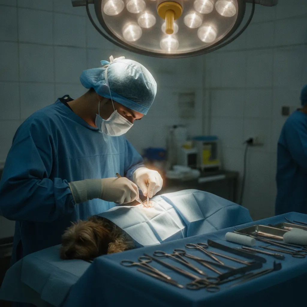 La sacculectomie se déroule sous anesthésie générale dans un bloc opératoire stérile