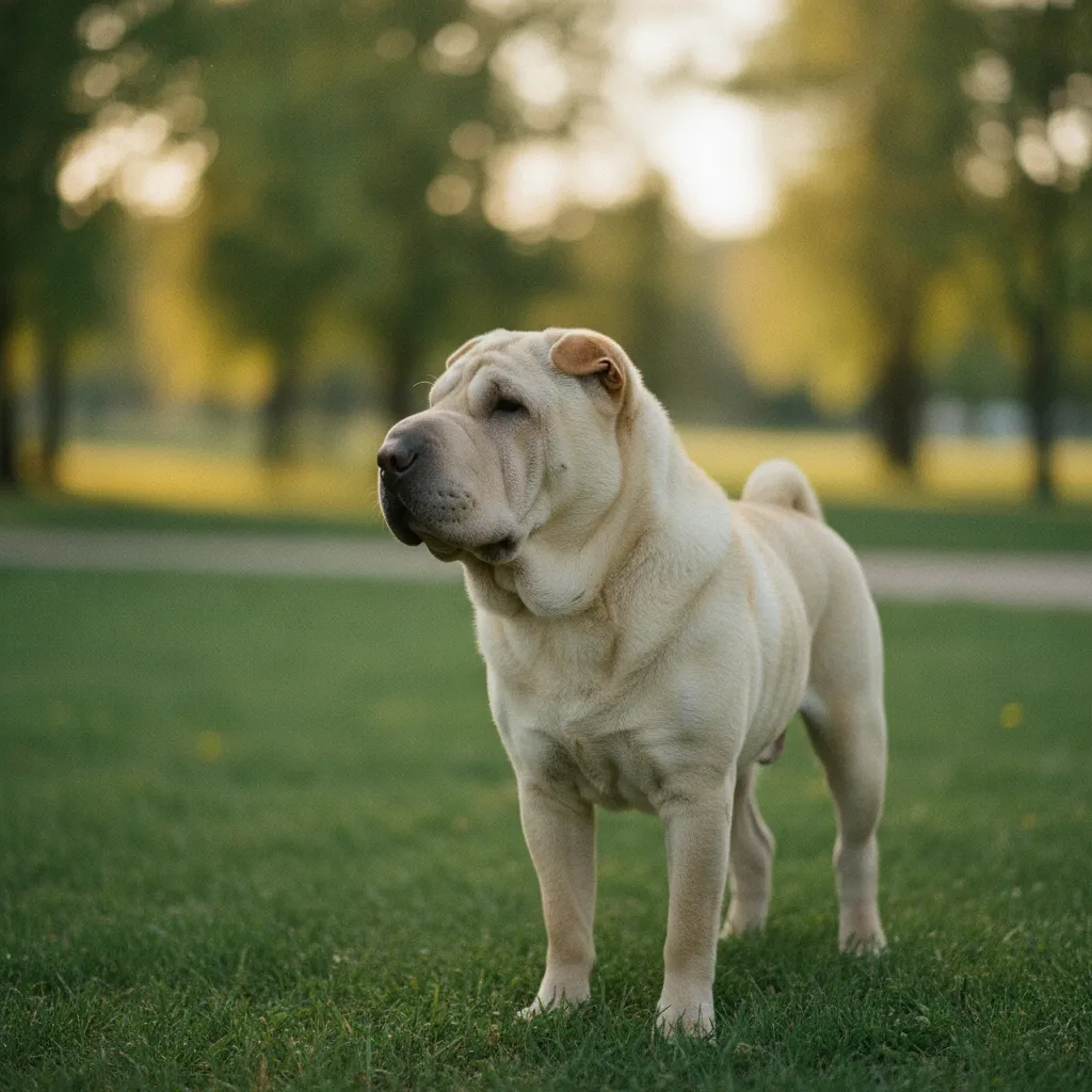 Le Shar-Pei adulte et ses plis cutanés caractéristiques qui nécessitent un entretien régulier