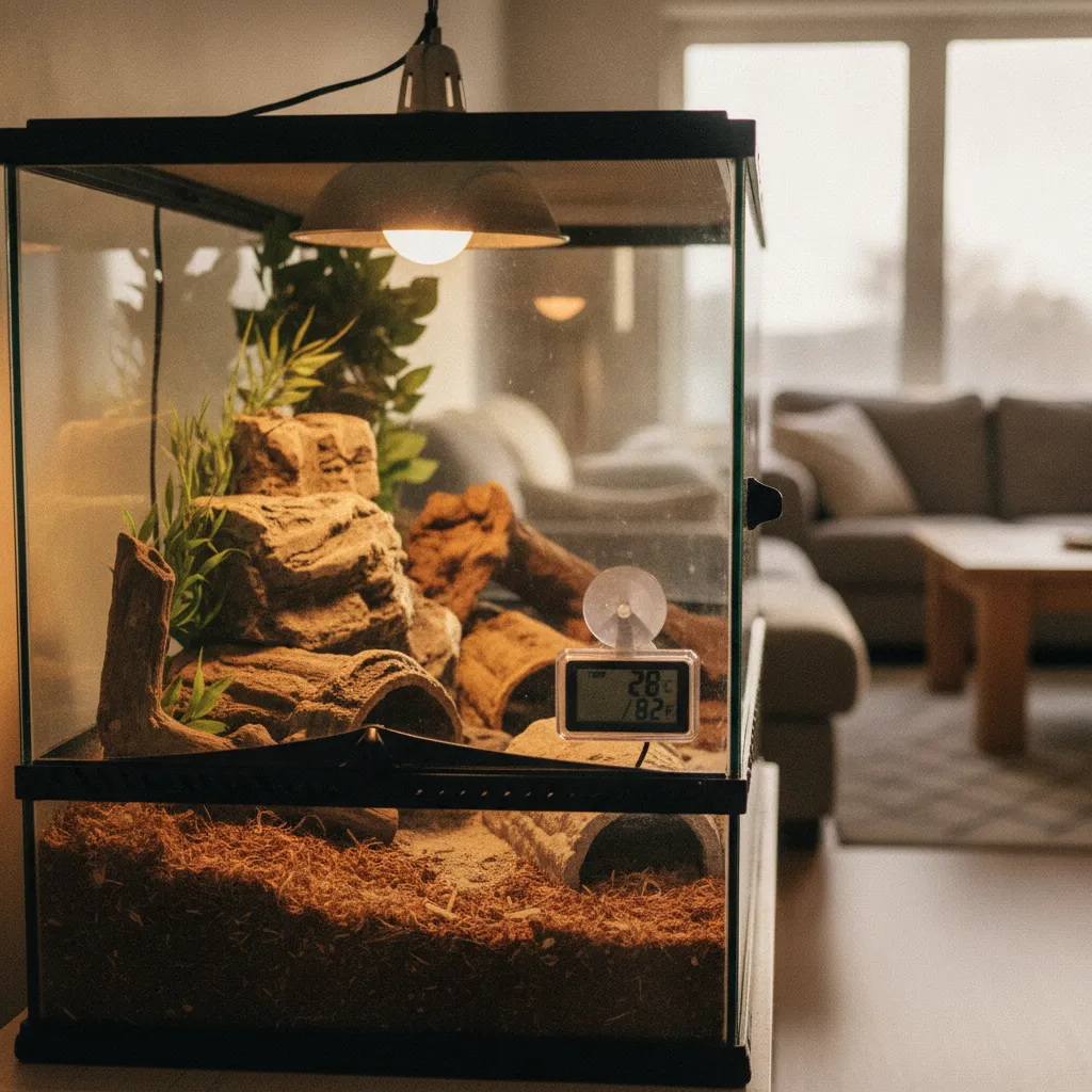 Un terrarium bien équipé est la base d'une maintenance réussie pour tout reptile domestique