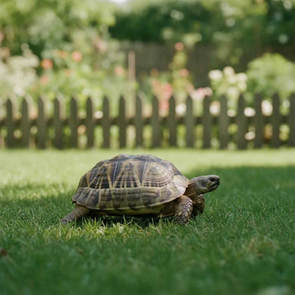 La tortue d'Hermann peut vivre en enclos extérieur sous le climat français