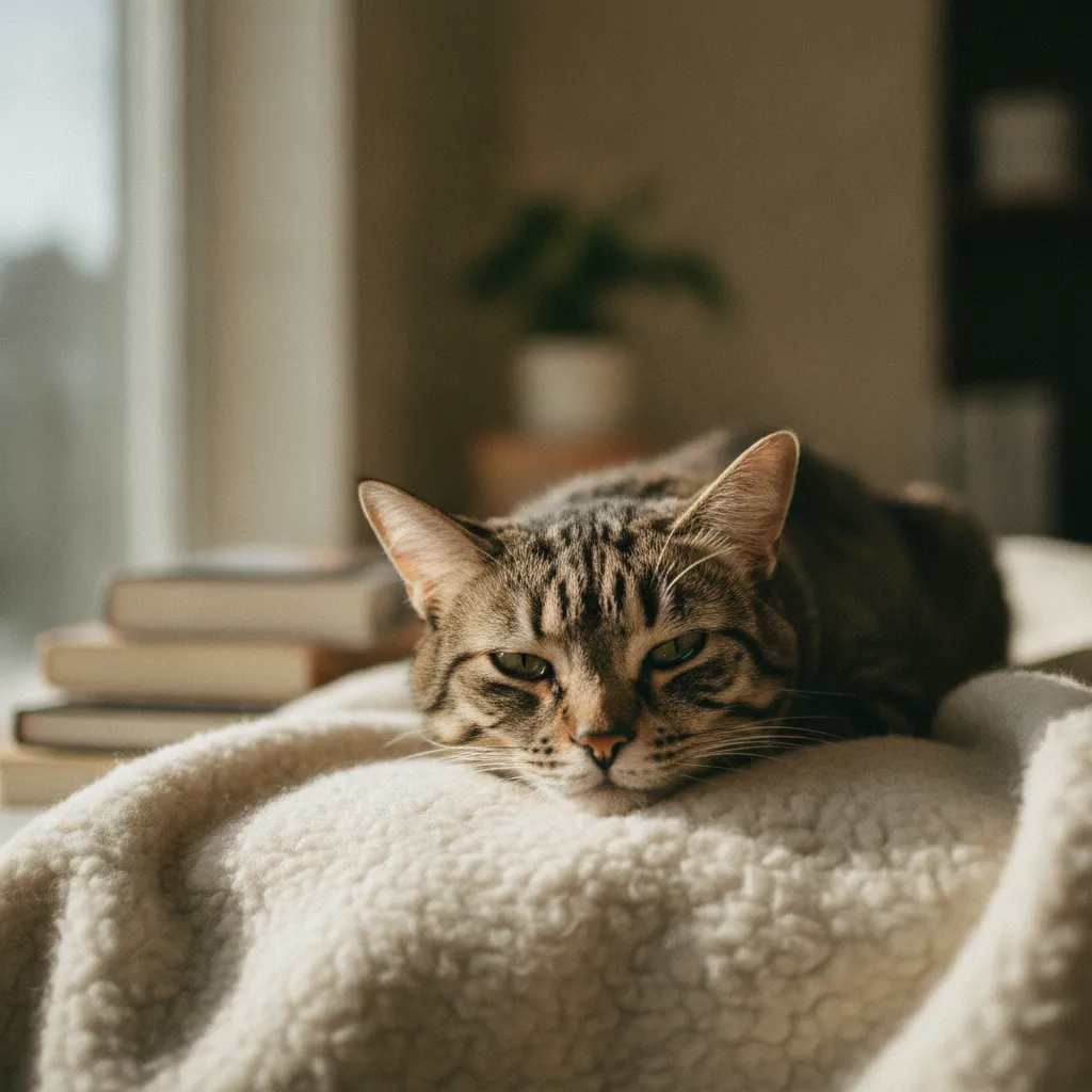 Une procidence bilatérale de la membrane nictitante chez un chat fatigué évoque souvent un parasitisme intestinal