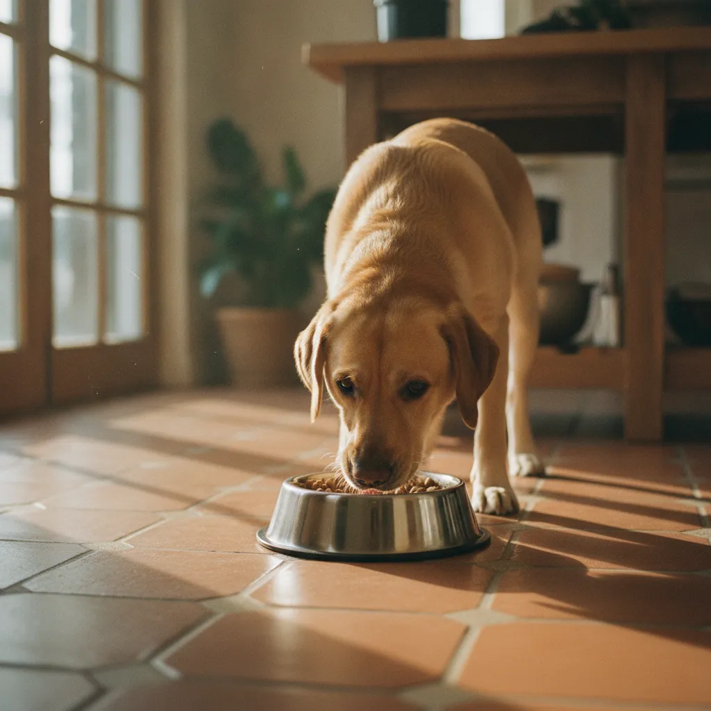 Adapter la ration au niveau d'activité réel du chien évite le gaspillage de croquettes