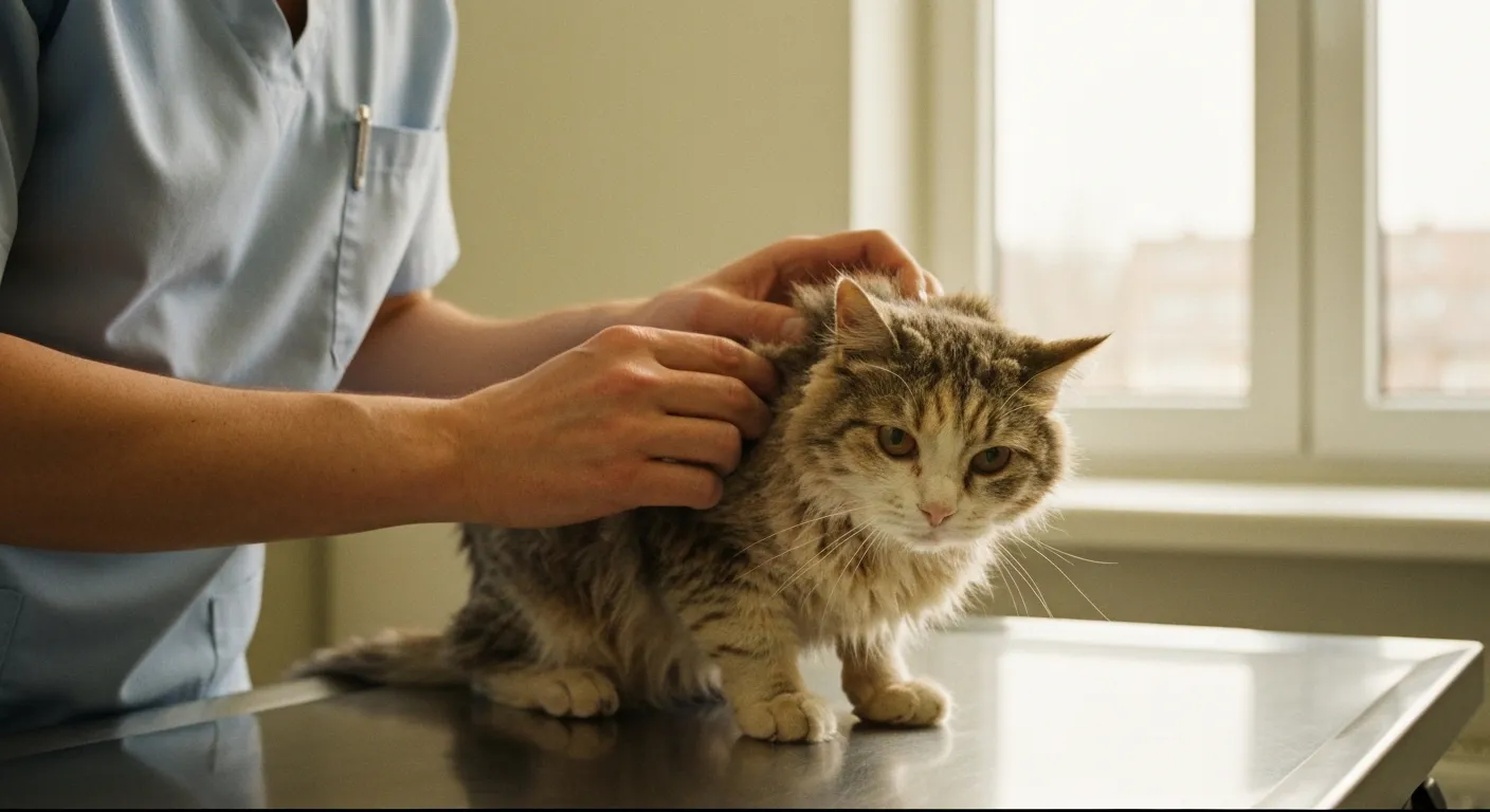 Poils collés chez le chat : quelle maladie en est la cause ?