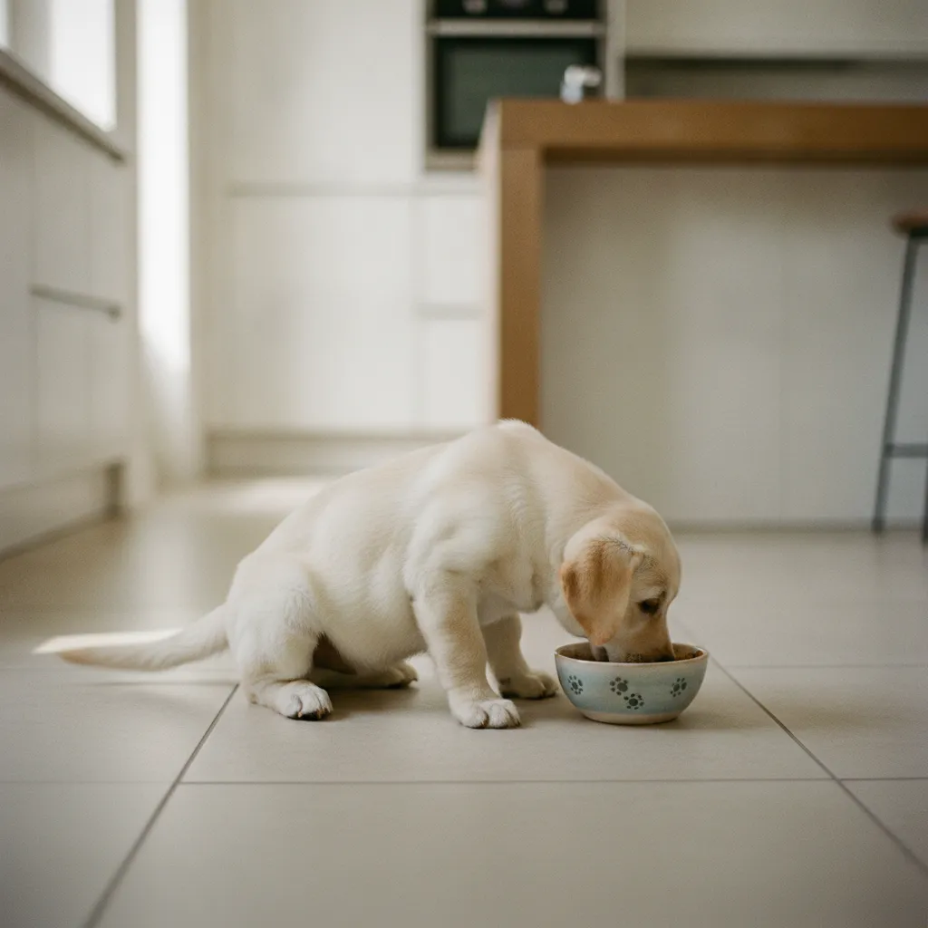 Le chiot a des besoins alimentaires proportionnellement plus élevés qu'un chien adulte