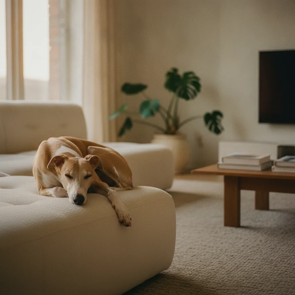Le Whippet est un lévrier calme et discret, parfaitement adapté à la vie en appartement