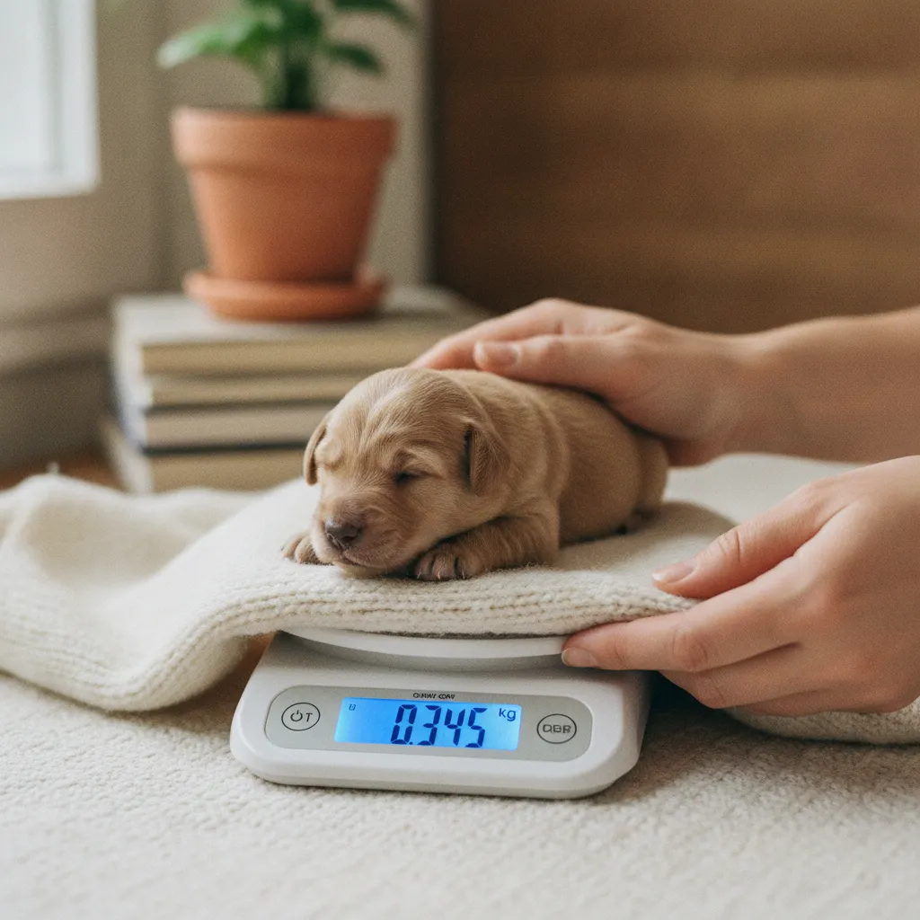 Peser le chiot avant chaque vermifugation garantit un dosage adapté